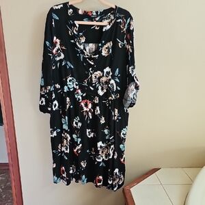 Torrid Black Dress with Floral Print